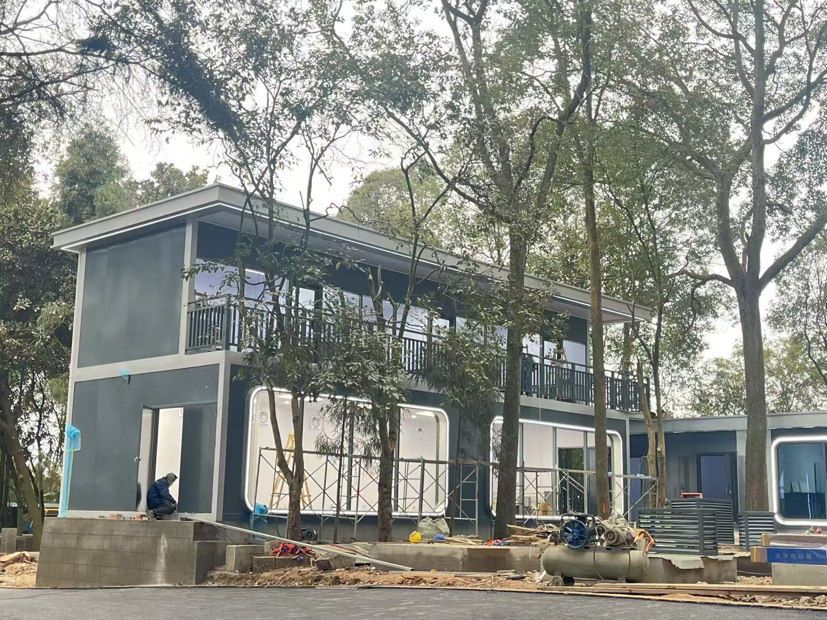 龙泉山材料腐蚀实验基地（模块化实验舱、休息